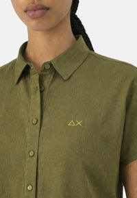 Camicia Donna Sun68 Verde Scuro