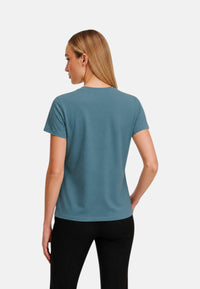 T-Shirt Donna Sun68 Blu Avio Scuro