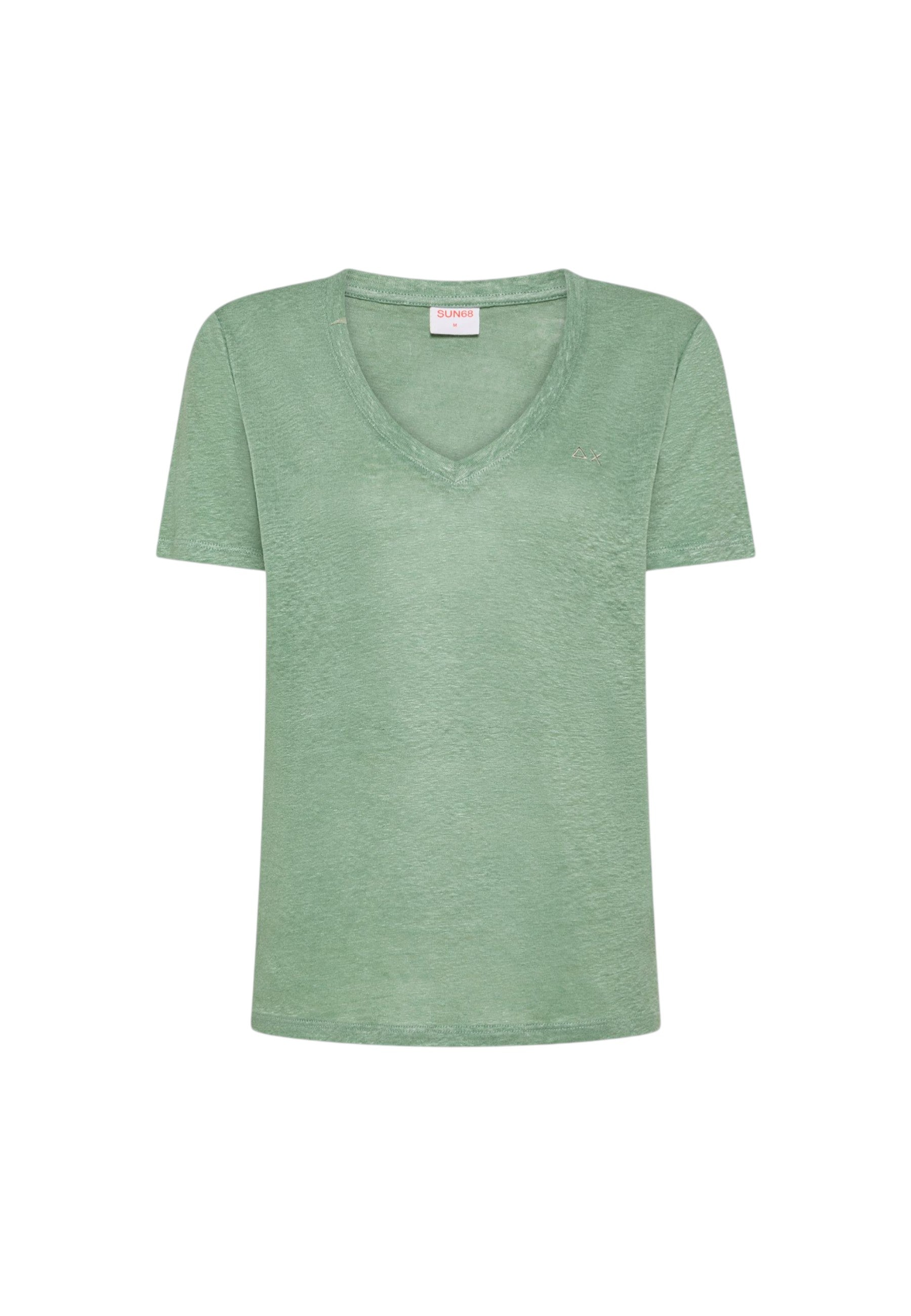 T-Shirt Donna Sun68 Verde Salvia