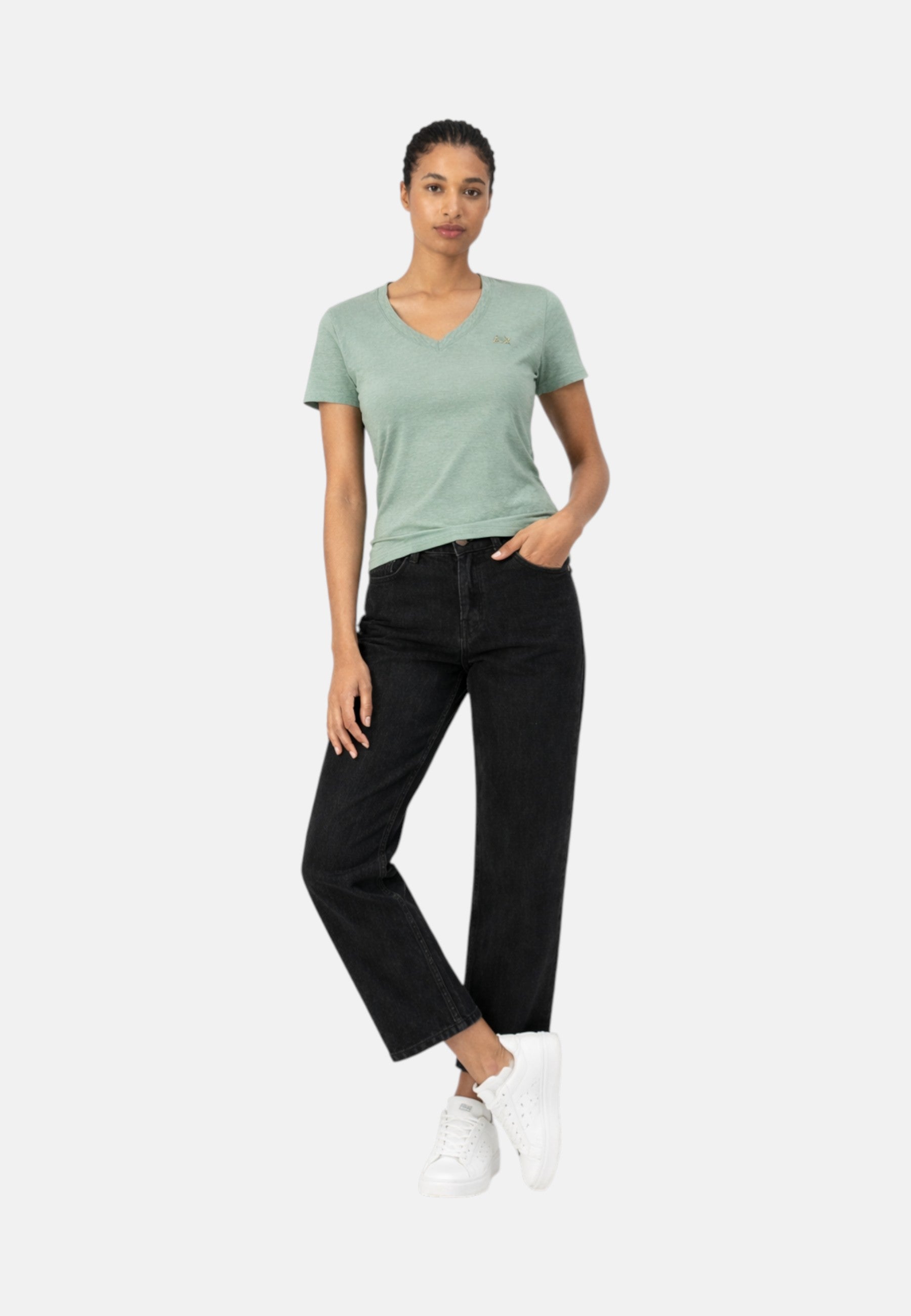 T-Shirt Donna Sun68 Verde Salvia