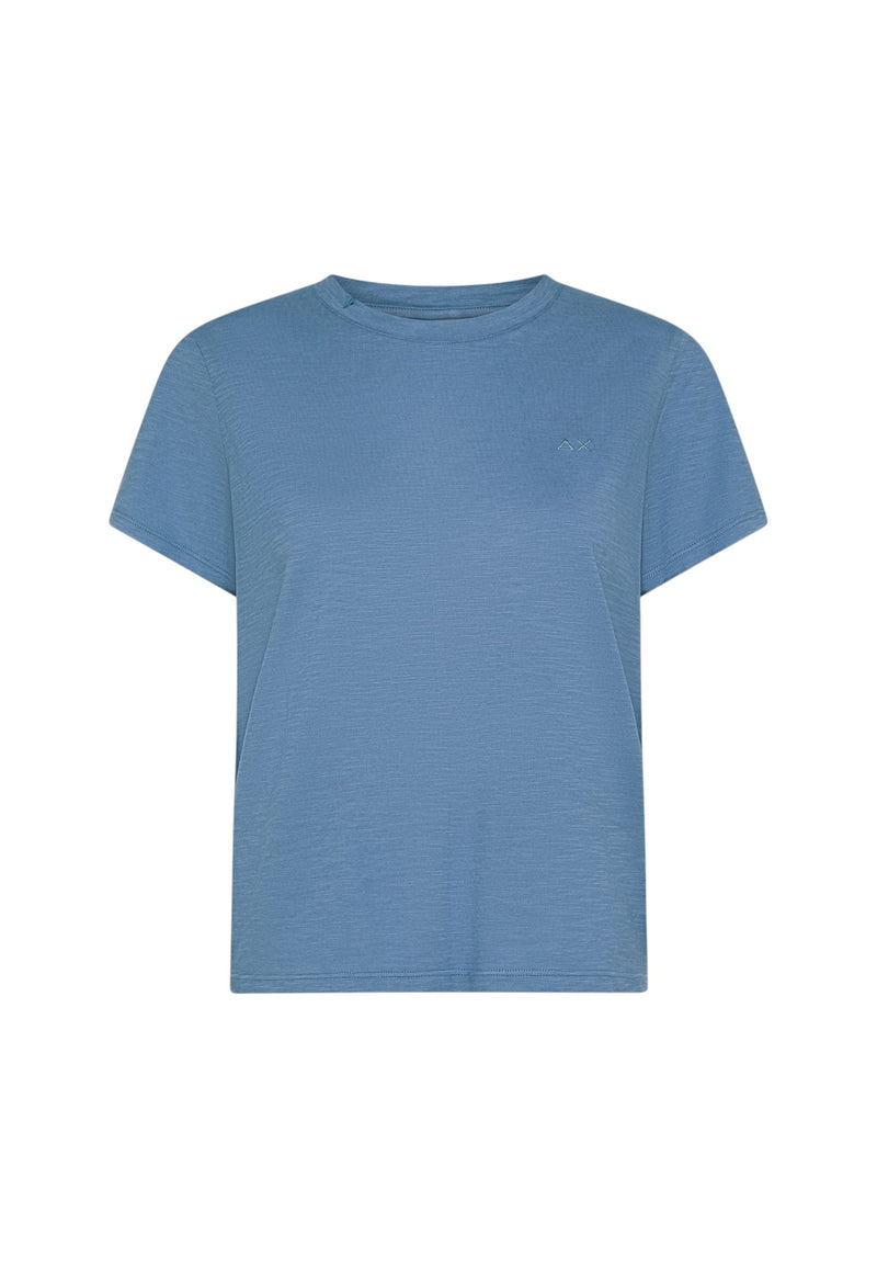 T-Shirt Donna Sun68 Blu Avio