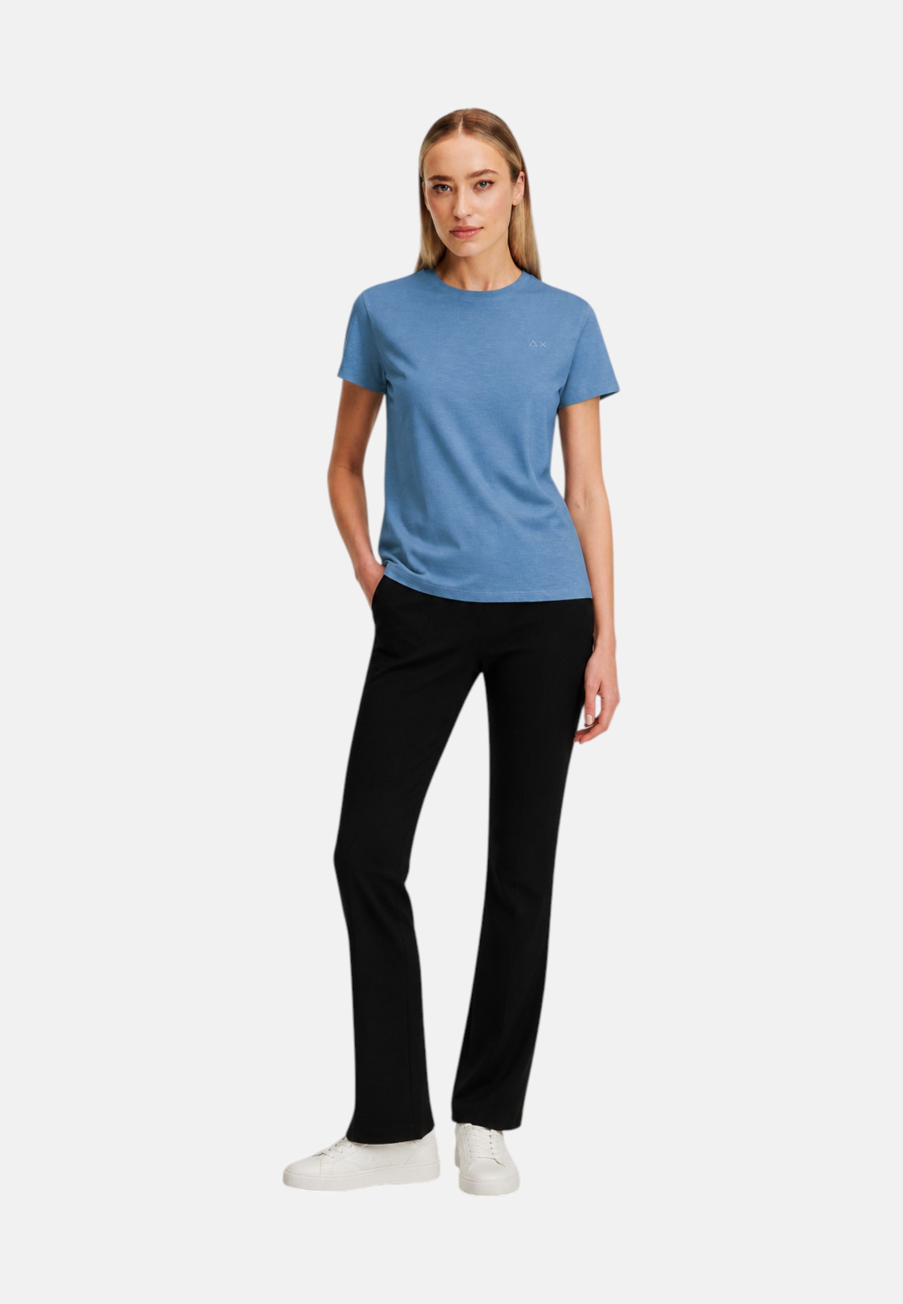 T-Shirt Donna Sun68 Blu Avio