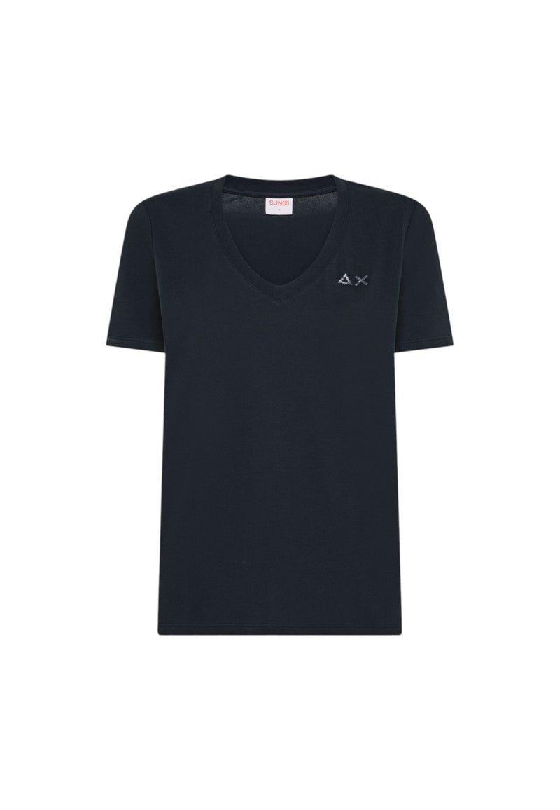 T-Shirt Donna Sun68 Blue Navy