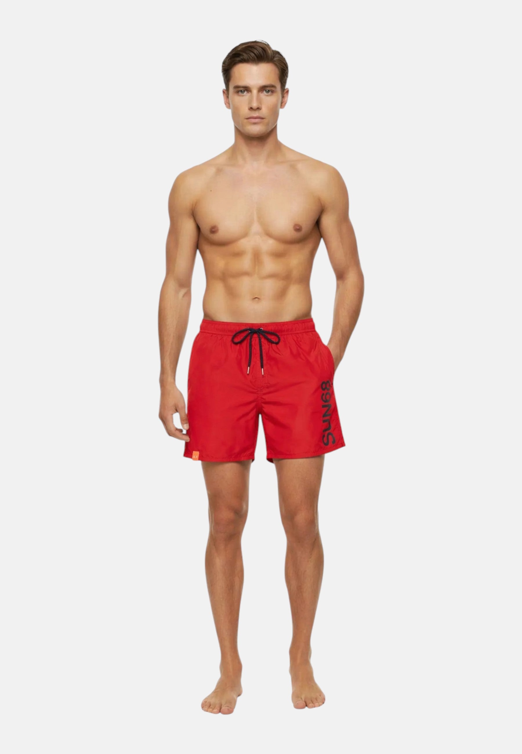 Boxer Mare Uomo Sun68 Rosso Fuoco