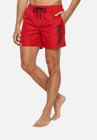 Boxer Mare Uomo Sun68 Rosso Fuoco