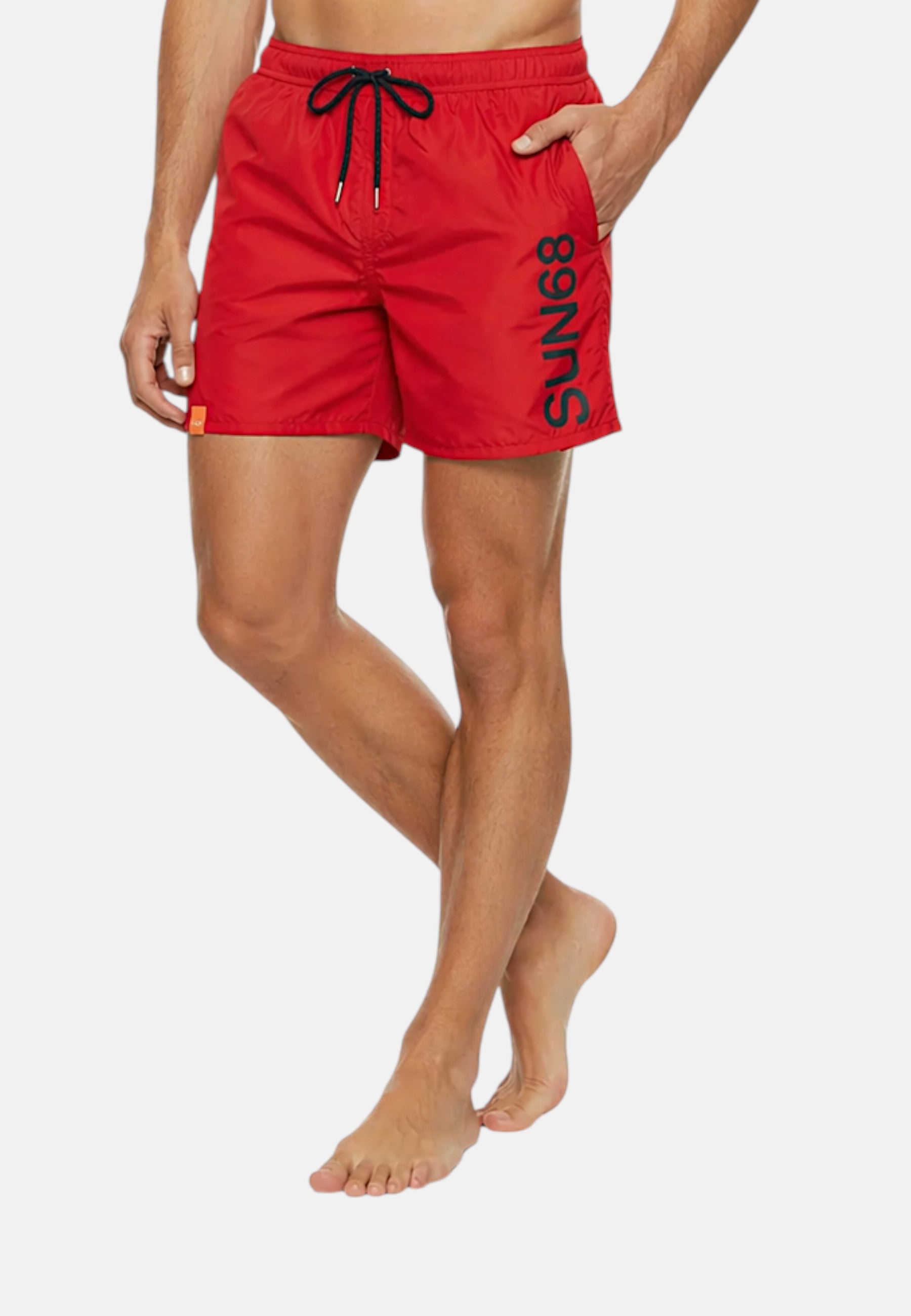 Boxer Mare Uomo Sun68 Rosso Fuoco