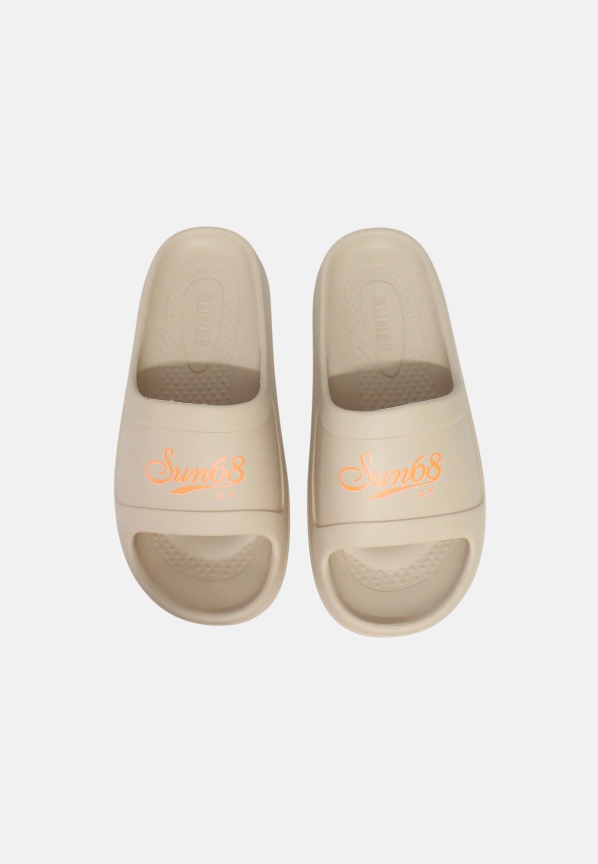 Ciabatta Uomo Sun68 Beige/arancio Fluo