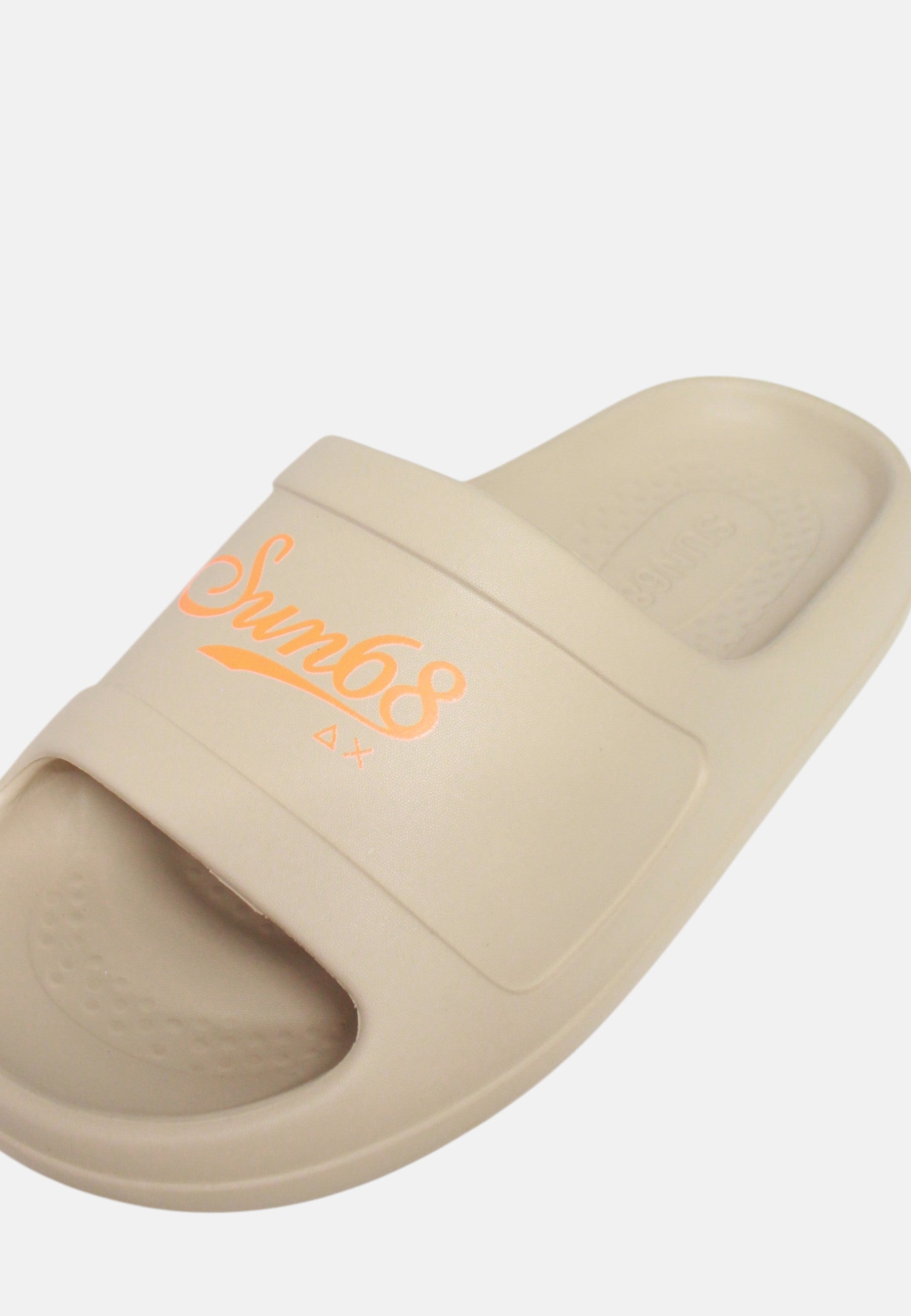 Ciabatta Uomo Sun68 Beige/arancio Fluo