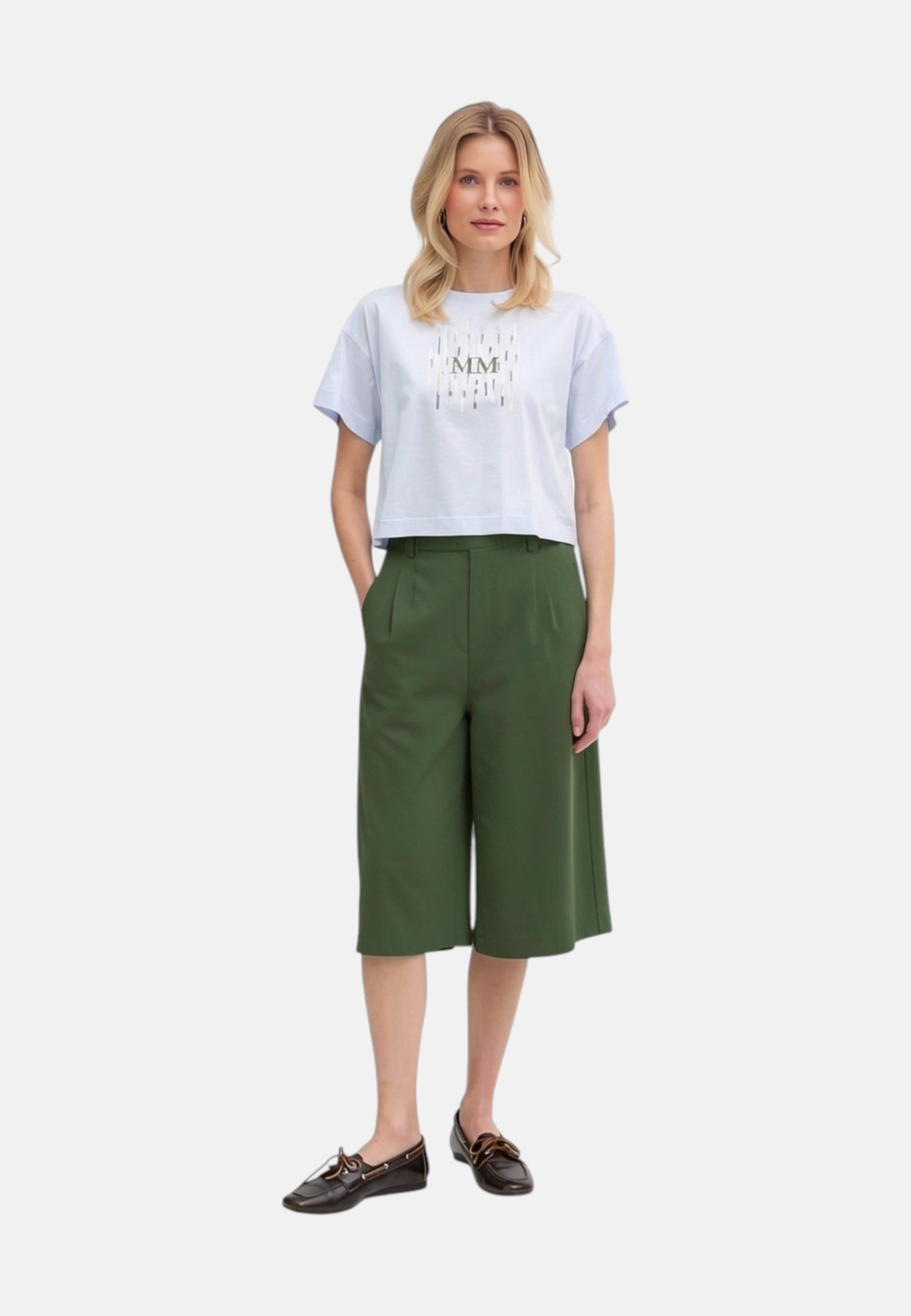 Bermuda Donna Max Mara Verde Muschio