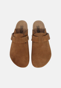 Sabot da Uomo in pelle scamosciata Tan