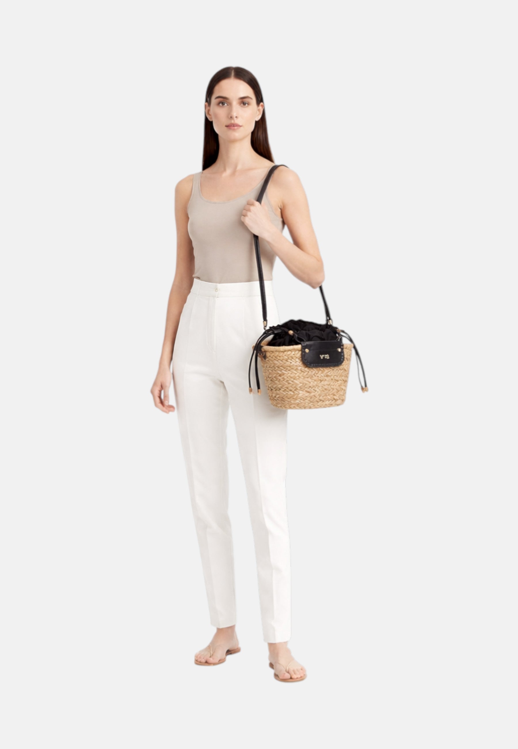 Borsa Donna V73 Nero/naturale