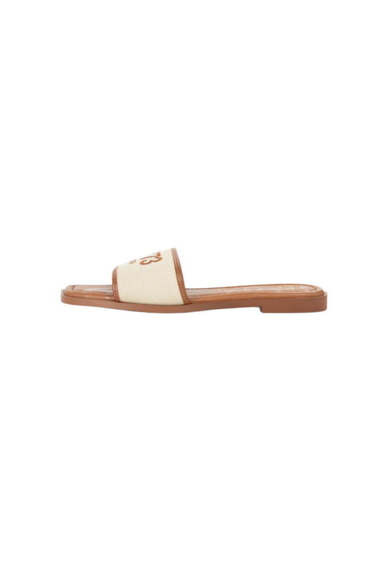 Sandalo Donna V73 Naturale/cuoio