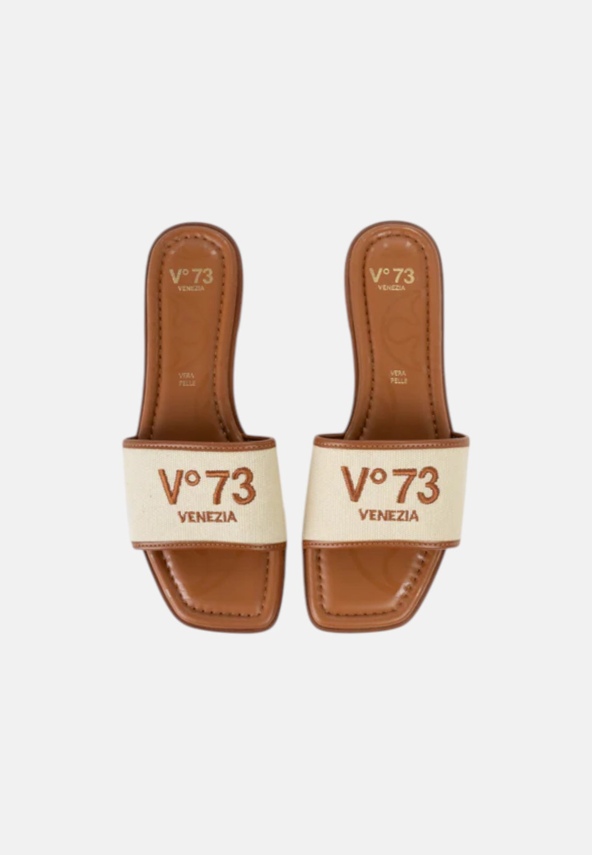 Sandalo Donna V73 Naturale/cuoio