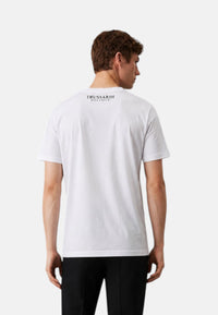 T-Shirt Uomo Trussardi Maglia Casual in Cotone con Logo White