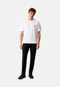 T-Shirt Uomo Trussardi Maglia Casual in Cotone con Logo White