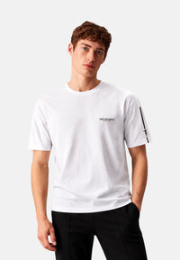 T-Shirt Uomo Trussardi Maglia Casual in Cotone con Logo White