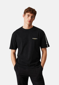 T-Shirt Uomo Trussardi Maglia Casual in Cotone con Logo Black