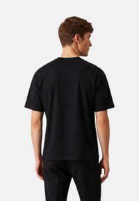 T-Shirt Uomo Trussardi Maglia Casual in Cotone con Logo Black