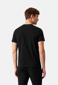 T-Shirt Uomo Trussardi Maglia Casual in Cotone con Logo Black