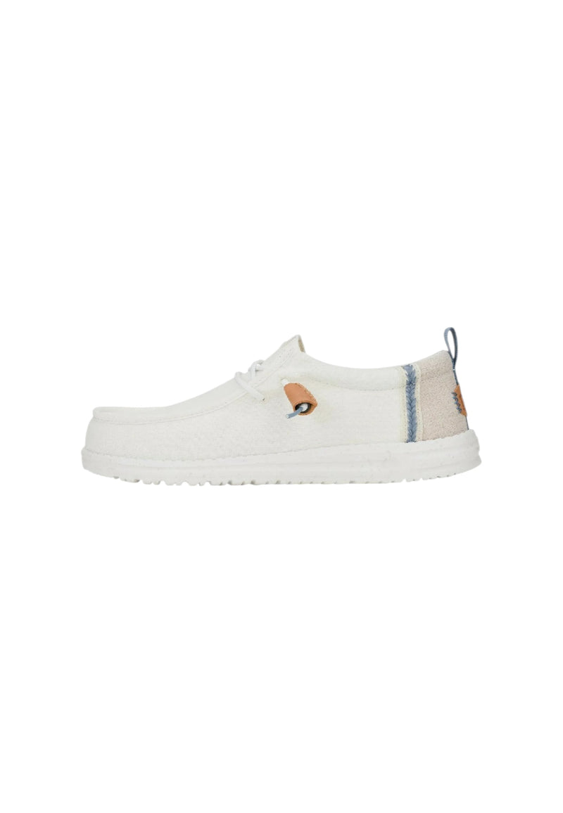 Mocassino Uomo Hey Dude White/stone Grey