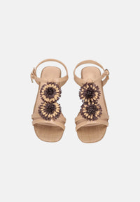 Sandalo con tacco Donna Gold&Gold Camel