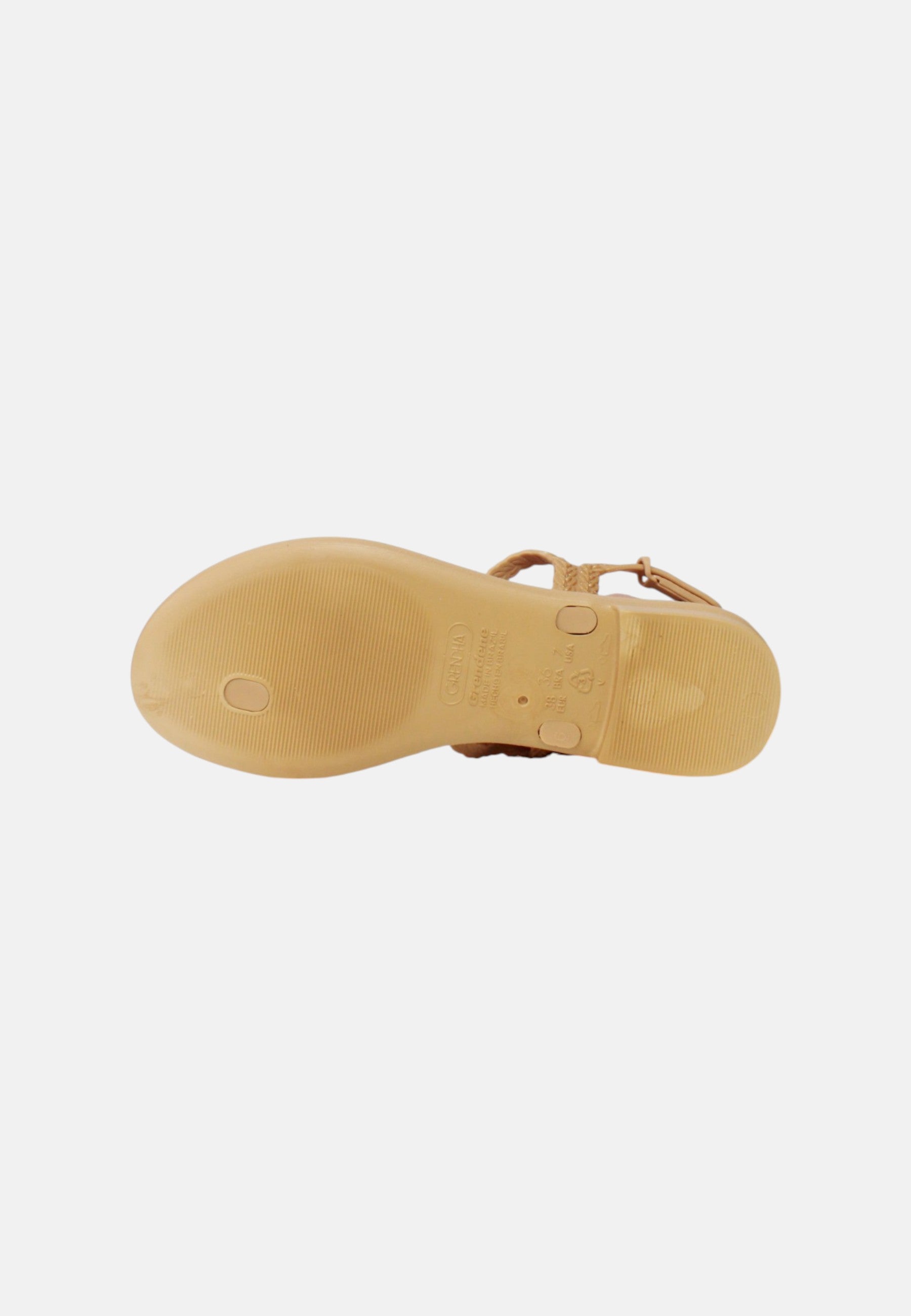 Sandalo Basso Donna Grendha Infradito con Cinturino alla Caviglia Metallic Honey Beige