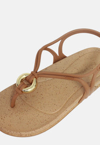 Sandalo Donna Grendha Infradito con Cinturino alla Caviglia Honey Beige