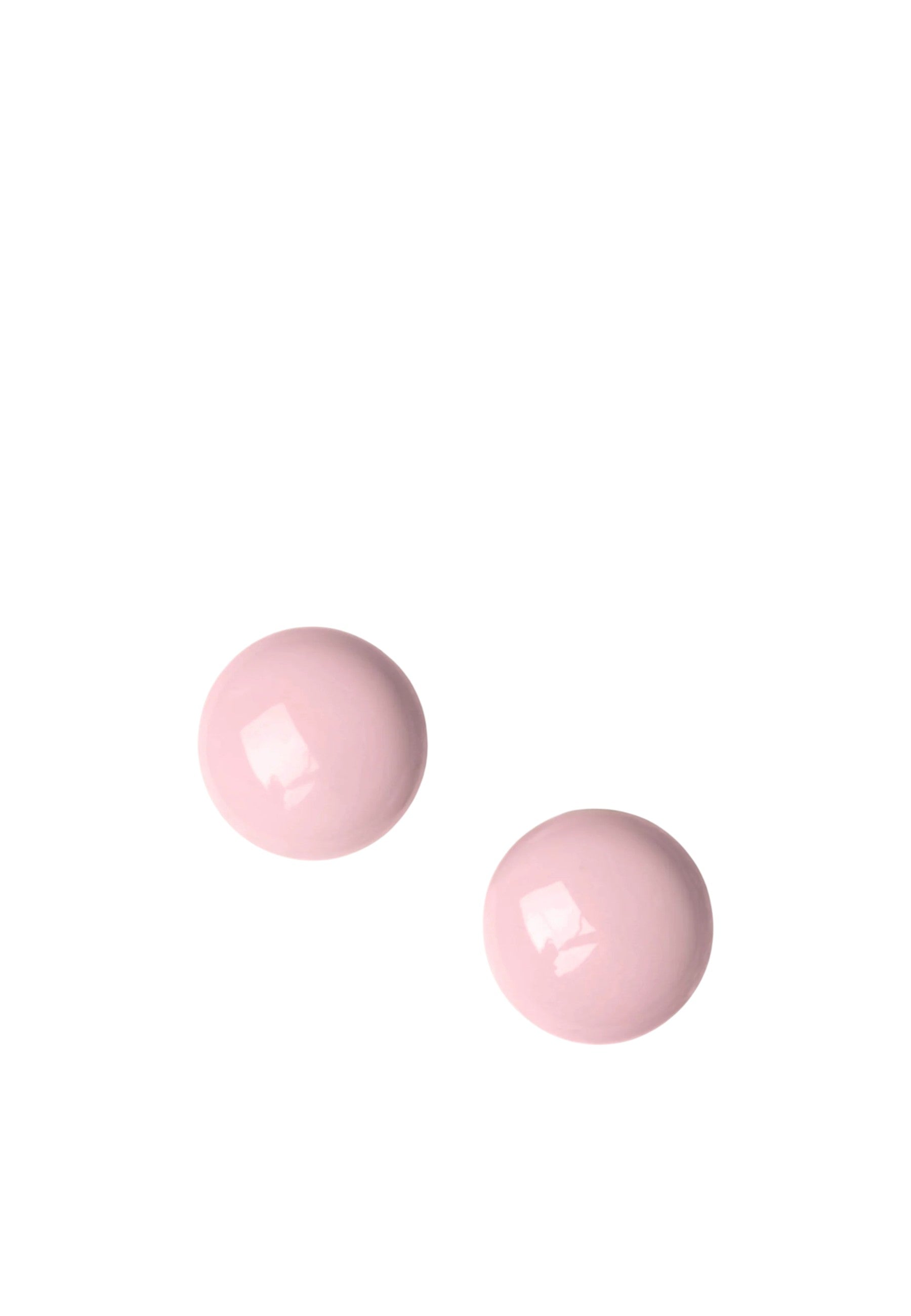 Orecchini a clip con pietra circolare in resina rosa chiaro Rosa