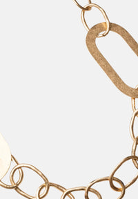 Collana lunga a catena grossa in metallo antichizzato Oro