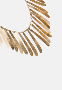 Collana lunga a catena con frange in metallo antichizzato Oro