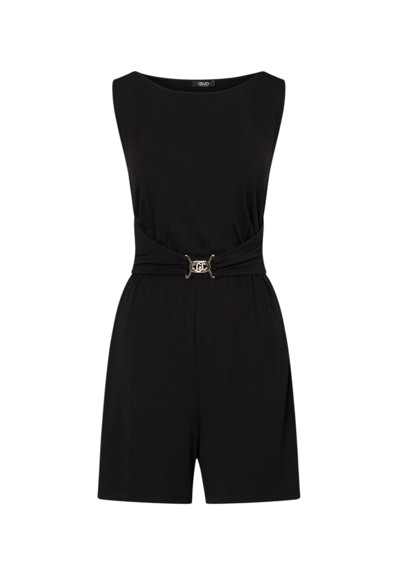 Tuta corta in jersey Liu Jo Donna Nero