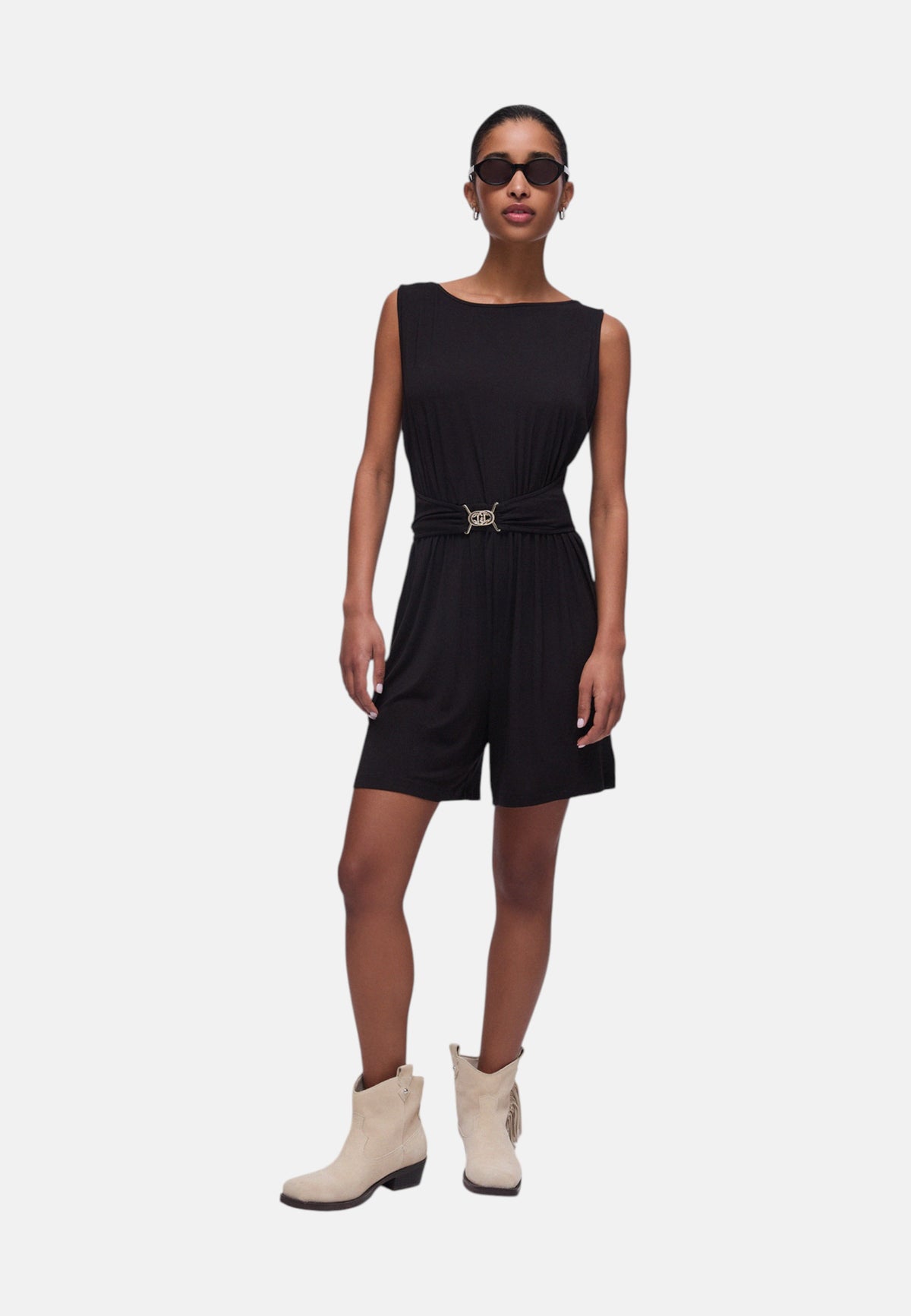 Tuta corta in jersey Liu Jo Donna Nero