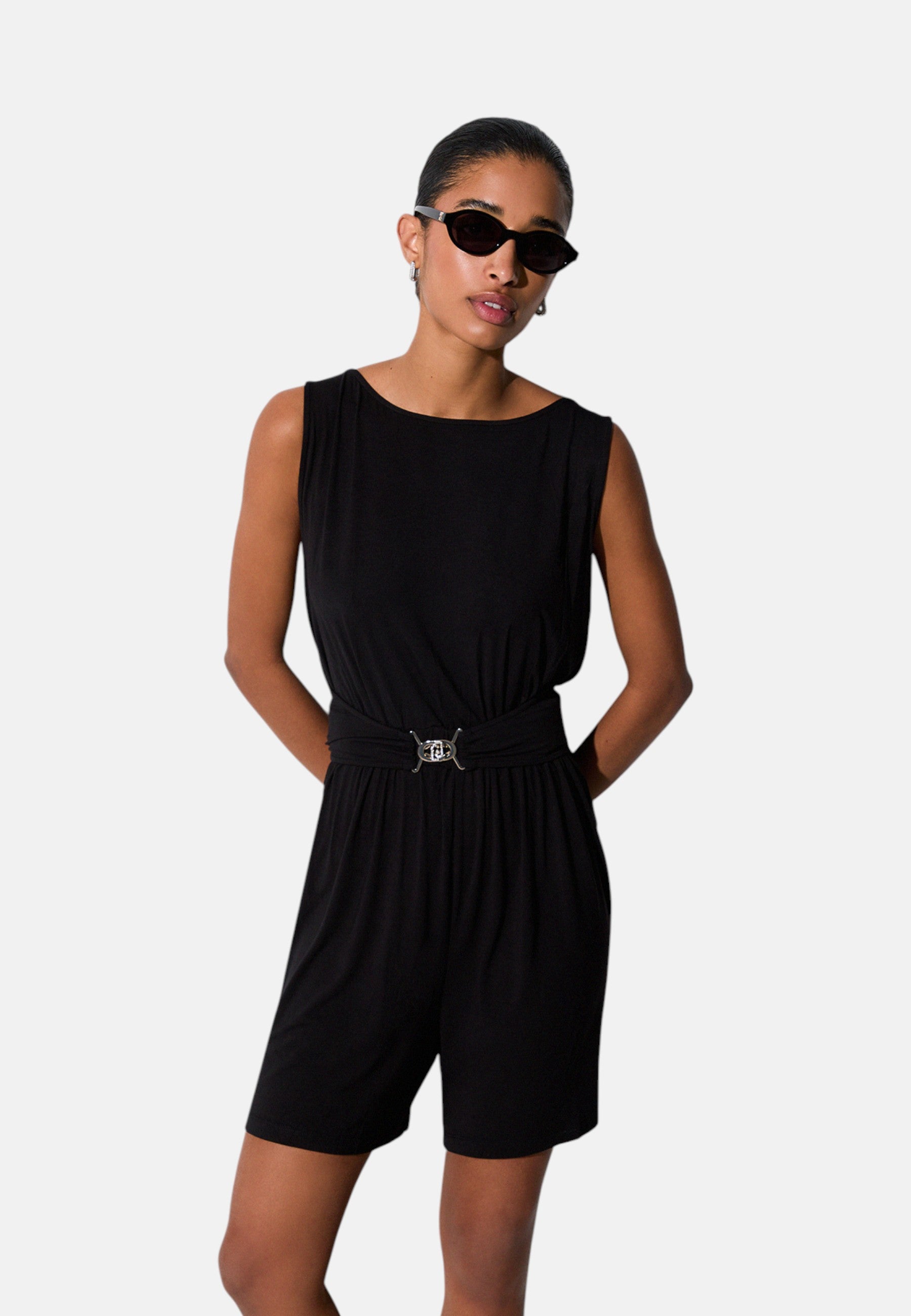 Tuta corta in jersey Liu Jo Donna Nero