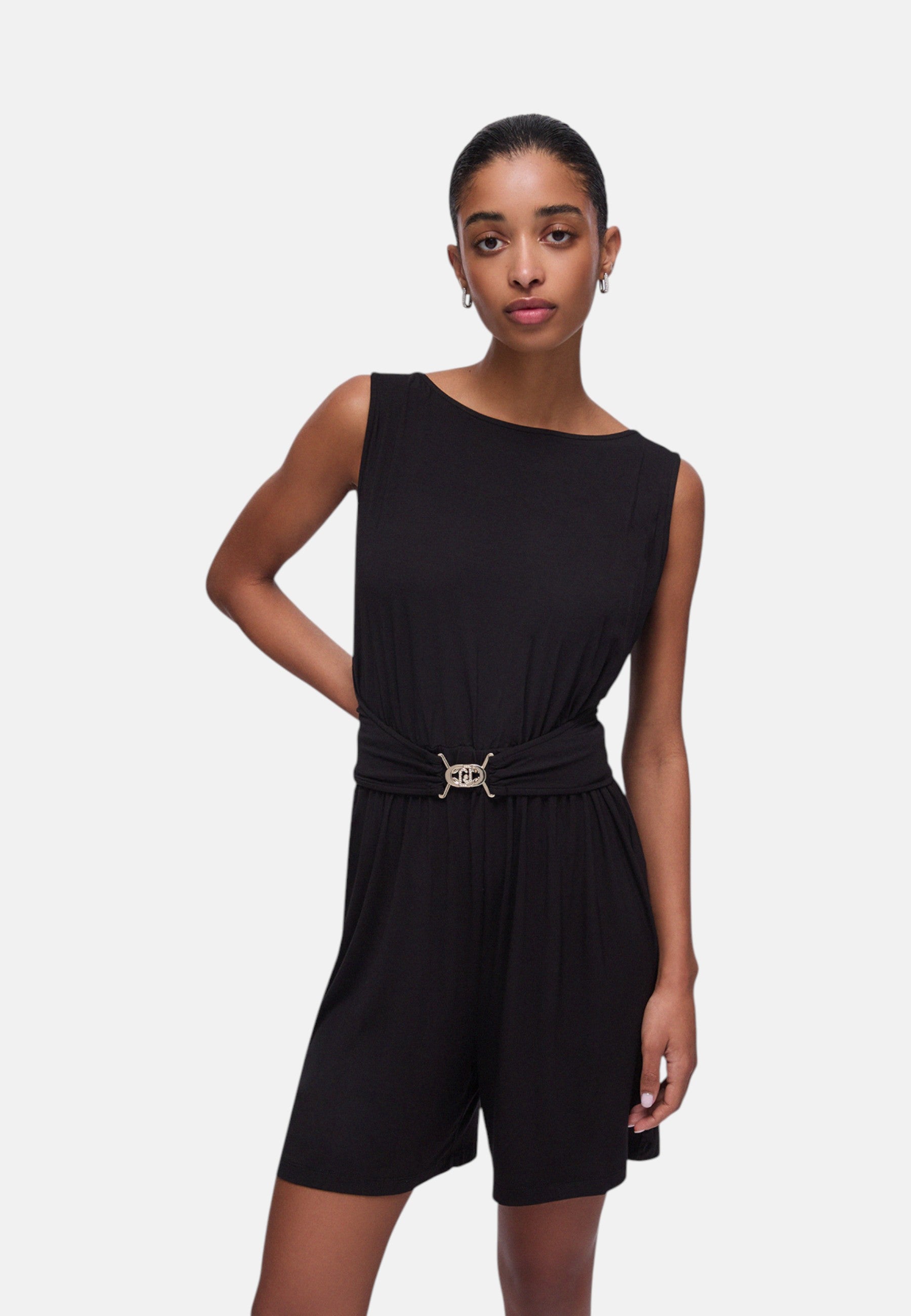 Tuta corta in jersey Liu Jo Donna Nero