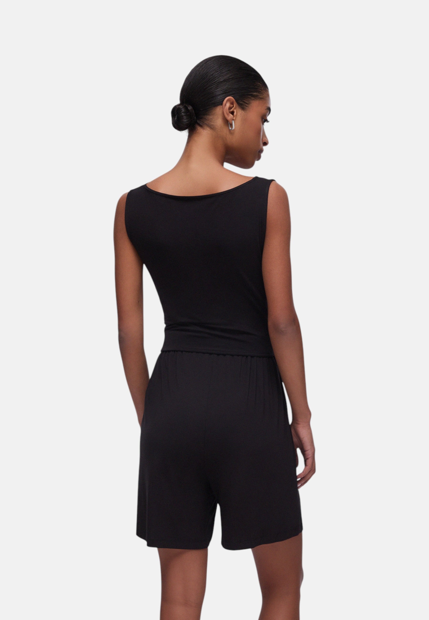 Tuta corta in jersey Liu Jo Donna Nero