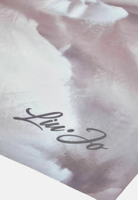 Foulard Liu Jo Donna in Tessuto Stampato Logo All Over Naturale