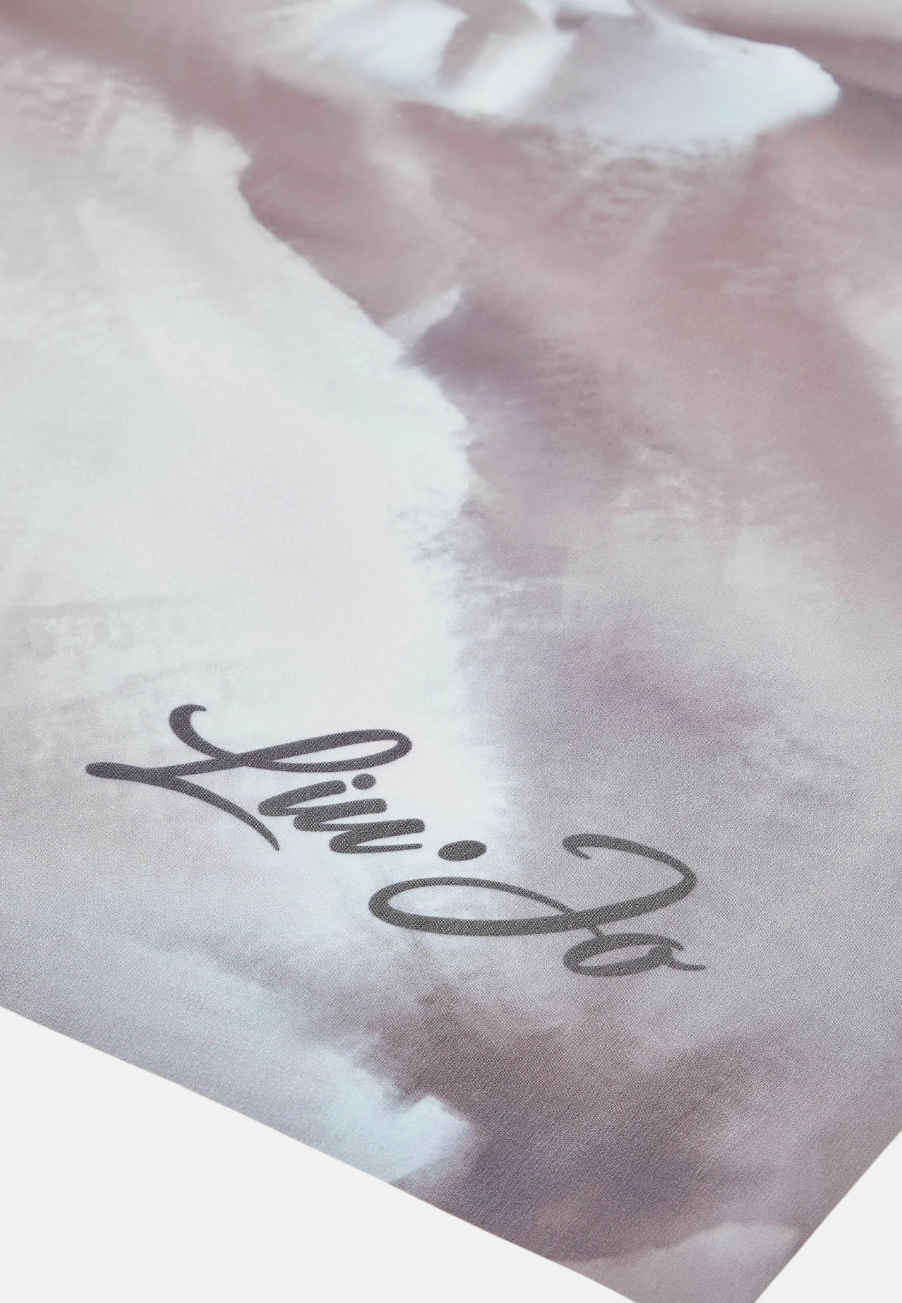 Foulard Liu Jo Donna in Tessuto Stampato Logo All Over Naturale