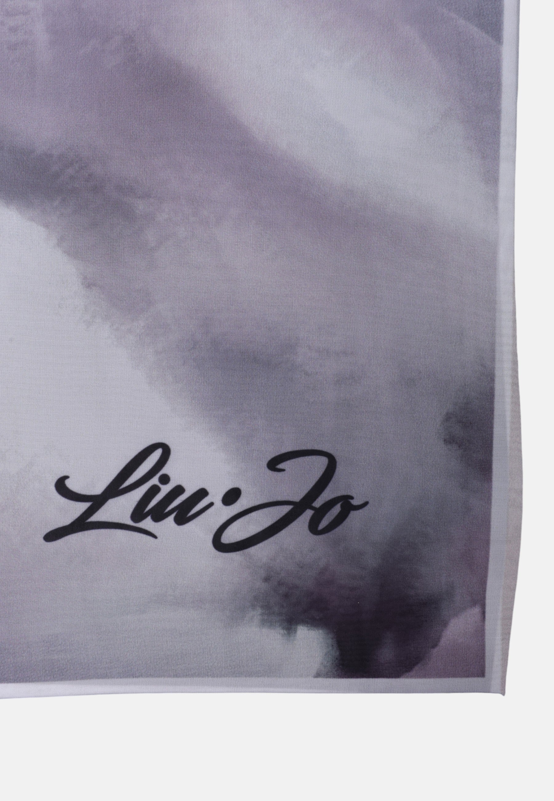 Foulard Liu Jo Donna in Tessuto Stampato Logo All Over Nero