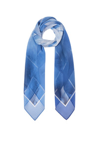 Foulard Liu Jo Donna in Tessuto Stampato Logo All Over Light Blue