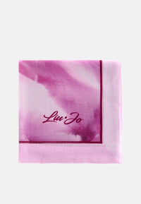 Foulard Liu Jo Donna in Tessuto Stampato Logo All Over Peaches