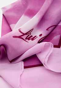 Foulard Liu Jo Donna in Tessuto Stampato Logo All Over Peaches