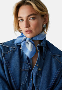 Foulard Liu Jo piccolo a fiori Bright Blue