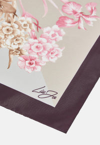 Foulard Liu Jo piccolo a fiori Cranberry
