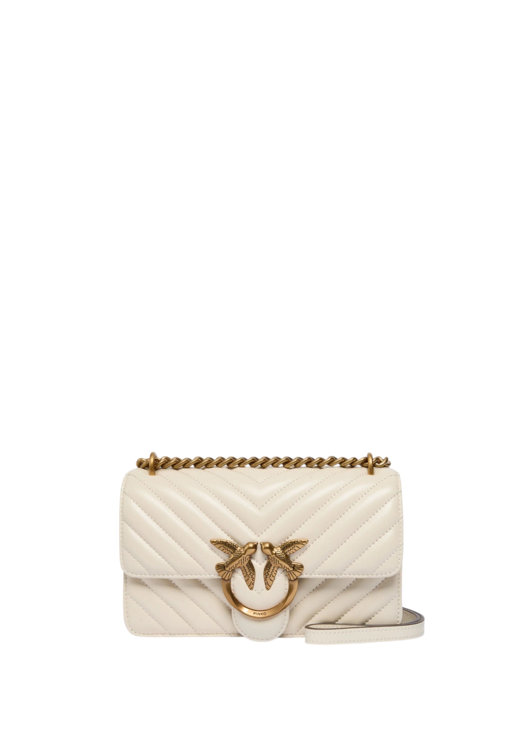 Pinko Borsa piccola a tracolla Love Bag One Chevron Bianco