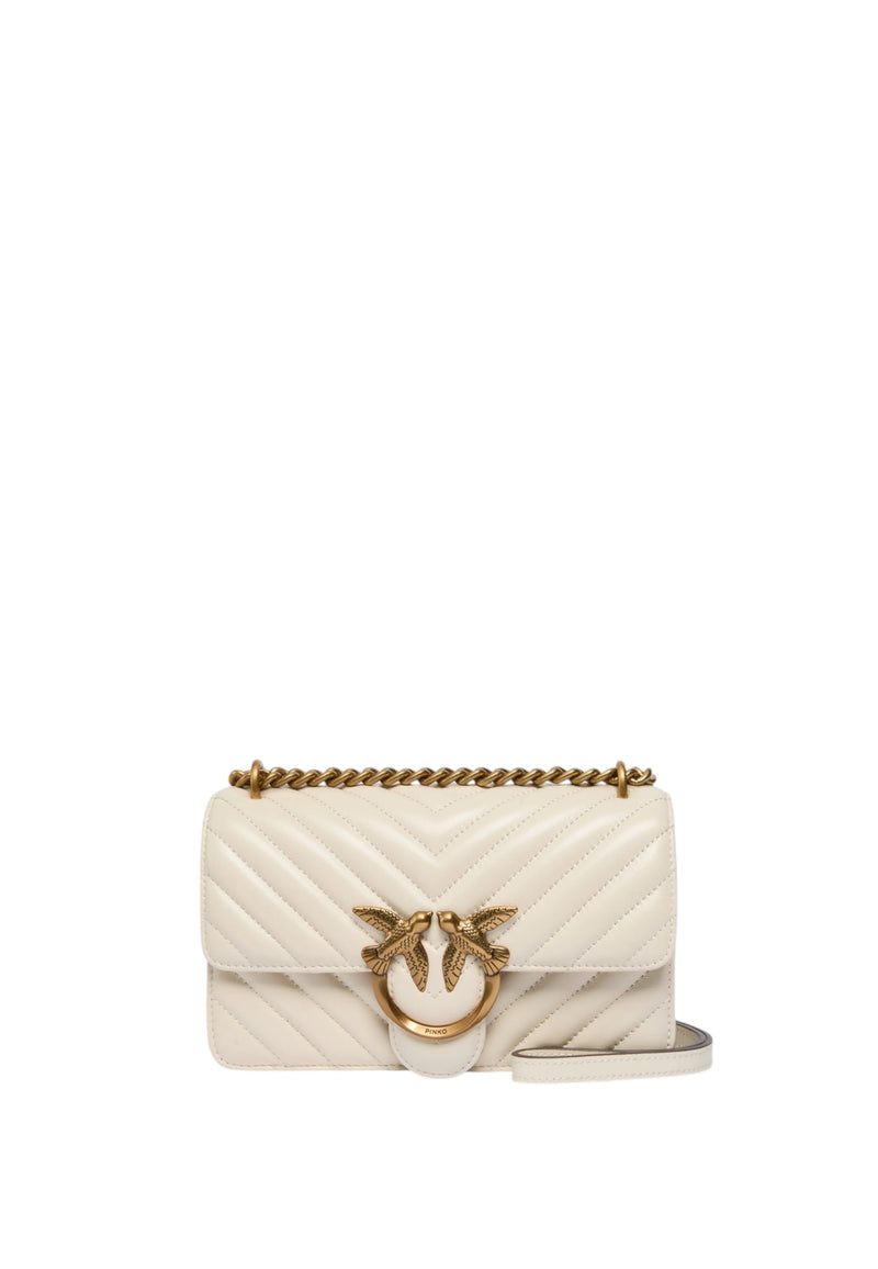 Pinko Borsa piccola a tracolla Love Bag One Chevron Bianco