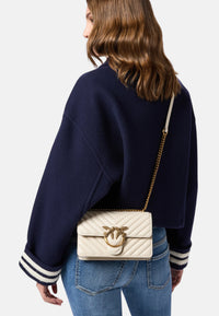 Pinko Borsa piccola a tracolla Love Bag One Chevron Bianco