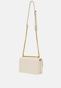 Pinko Borsa piccola a tracolla Love Bag One Chevron Bianco