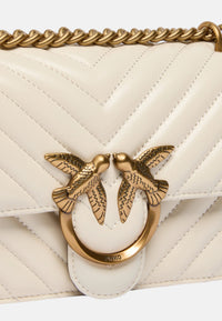 Pinko Borsa piccola a tracolla Love Bag One Chevron Bianco