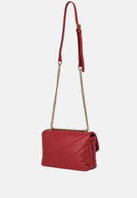 Pinko Love Mini Puff Borsa Donna in Nappa Trapuntata Rosso Scuro