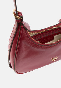 Pinko Borsa Piccola a Mano Escape Bag Horizontal in Pelle Bottalata Rosso Scuro